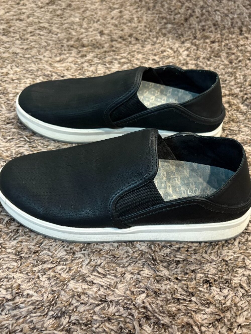 Women’s OluKai Black Slip On Shoes 8.5